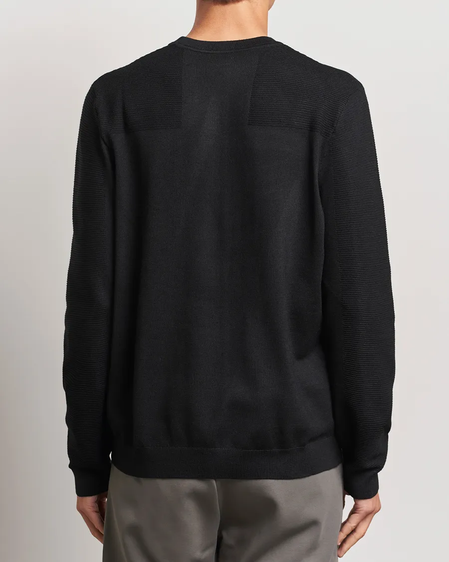 BOSS GREEN Momentum Knitted Crew Neck Black