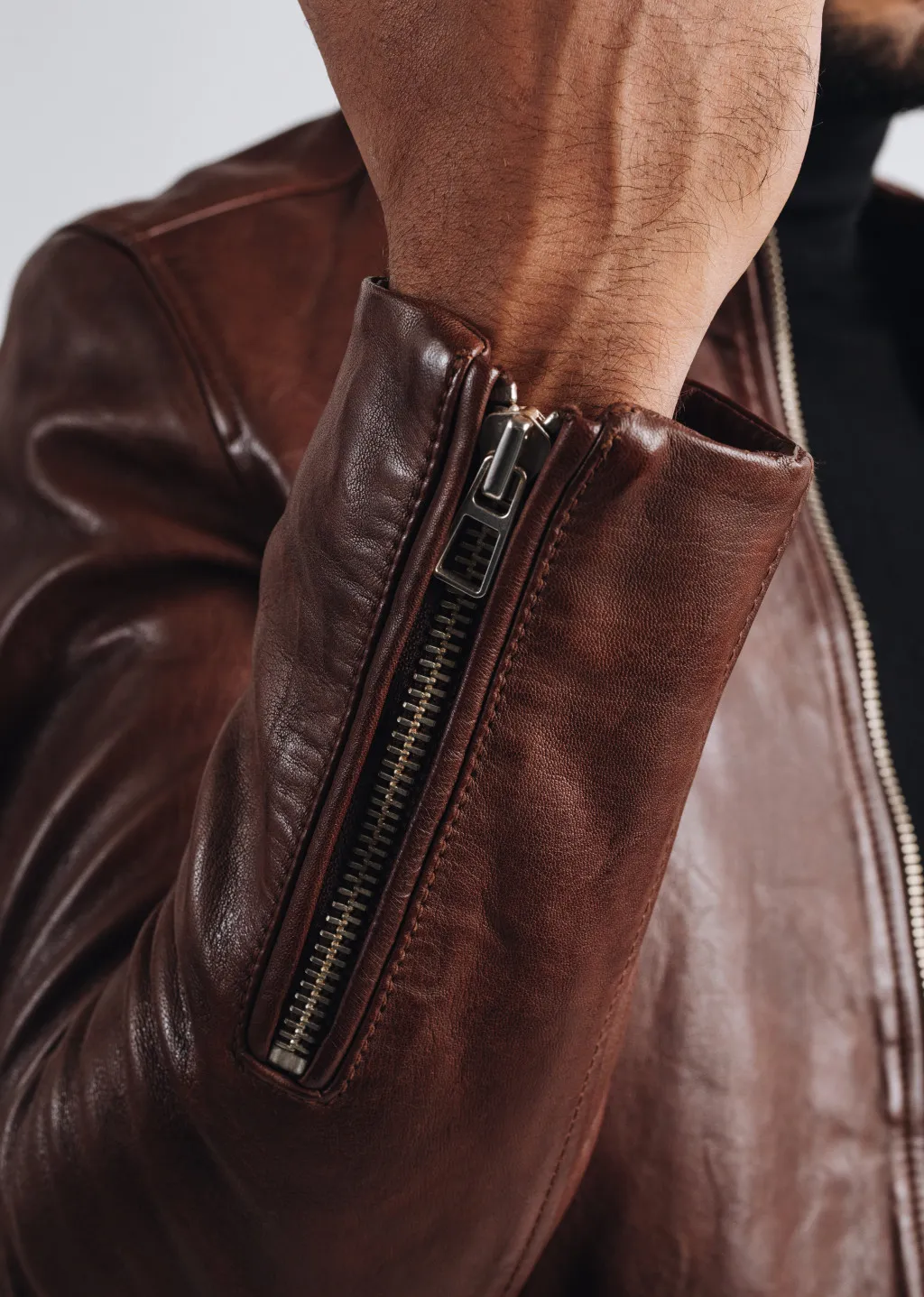 Chaqueta de cuero FAISSE GREEN