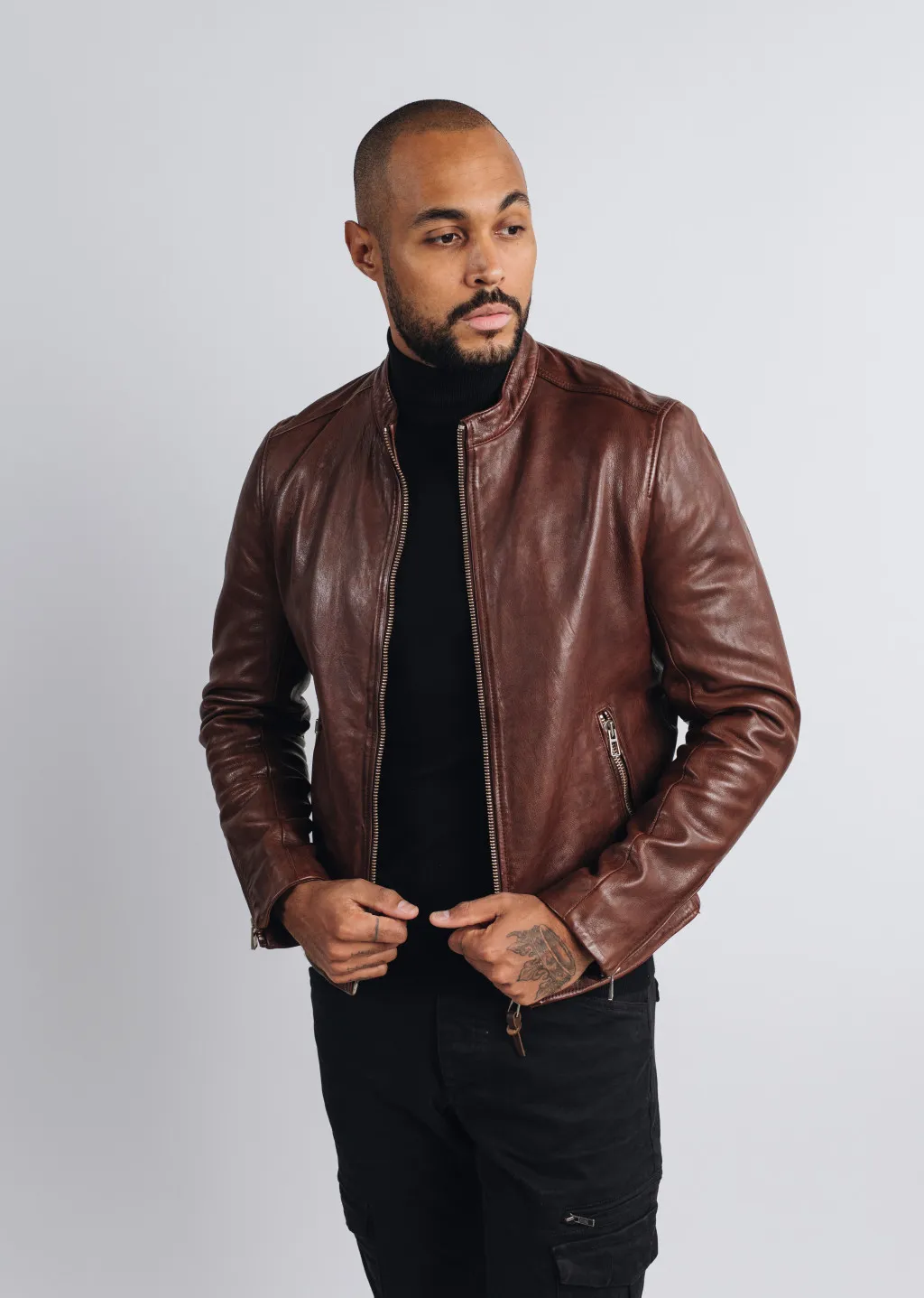 Chaqueta de cuero FAISSE GREEN