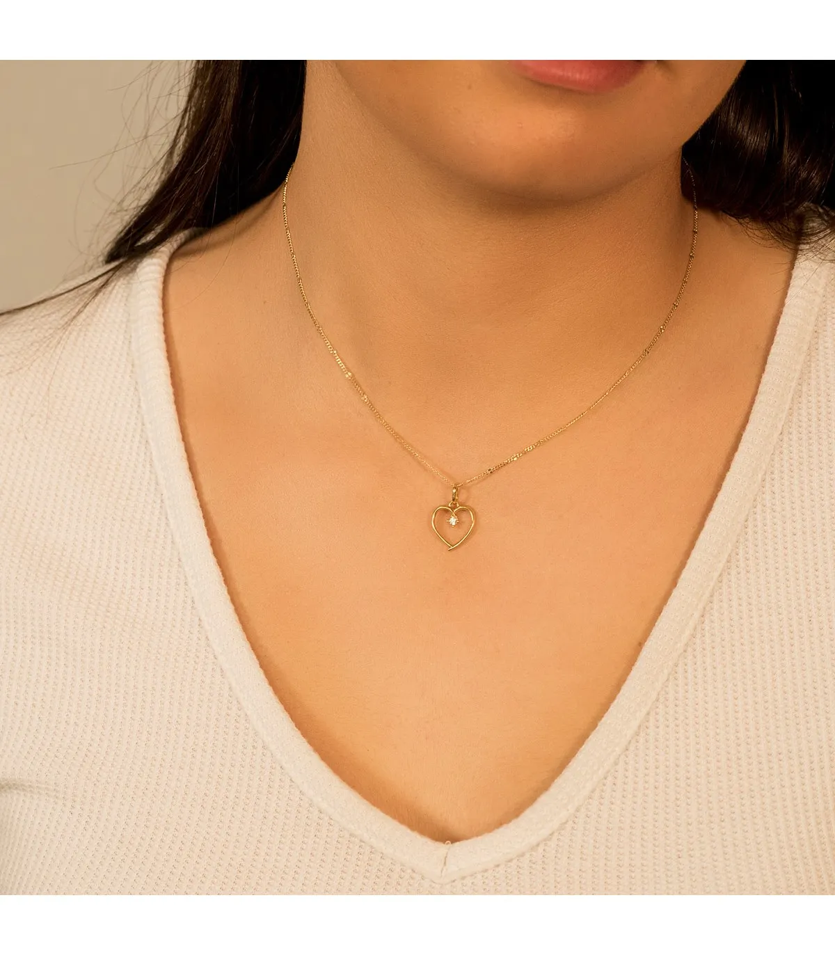Colgante Oro Amarillo 18K Corazón 12 mm