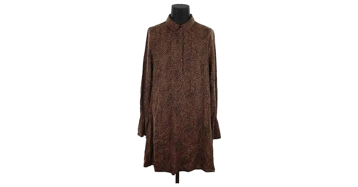 Essentiel Antwerp Vestido marrón Castaño 