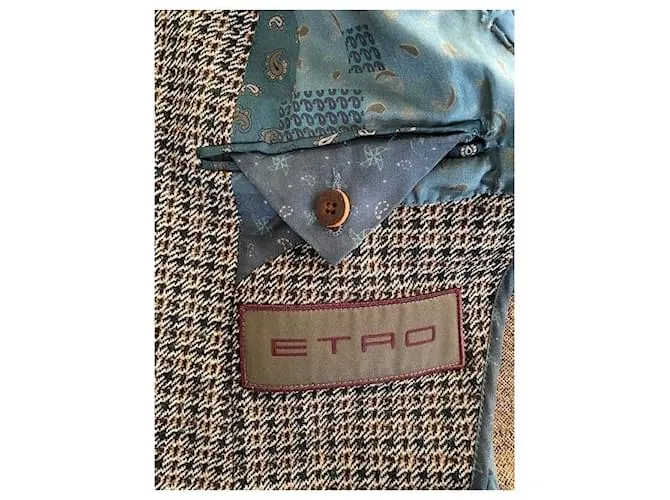 Etro Chaqueta marrón jaspeado Marrón oscuro 