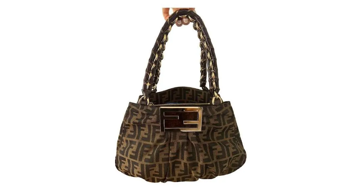 Fendi Miya Negro Marrón oscuro 