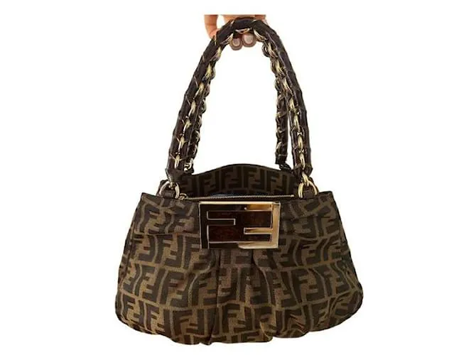 Fendi Miya Negro Marrón oscuro 