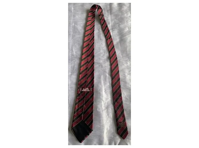 Hermès Corbatas Burdeos Marrón oscuro 