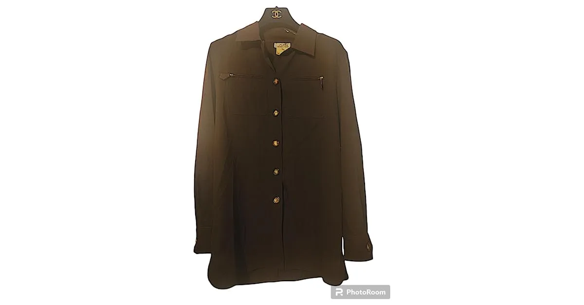 Hermès Tops Marrón oscuro 
