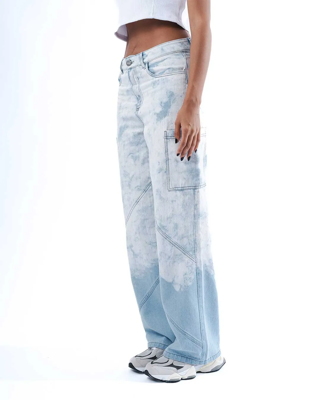 JEAN CARGO STRAIGHT WEEDGREEN HIELO