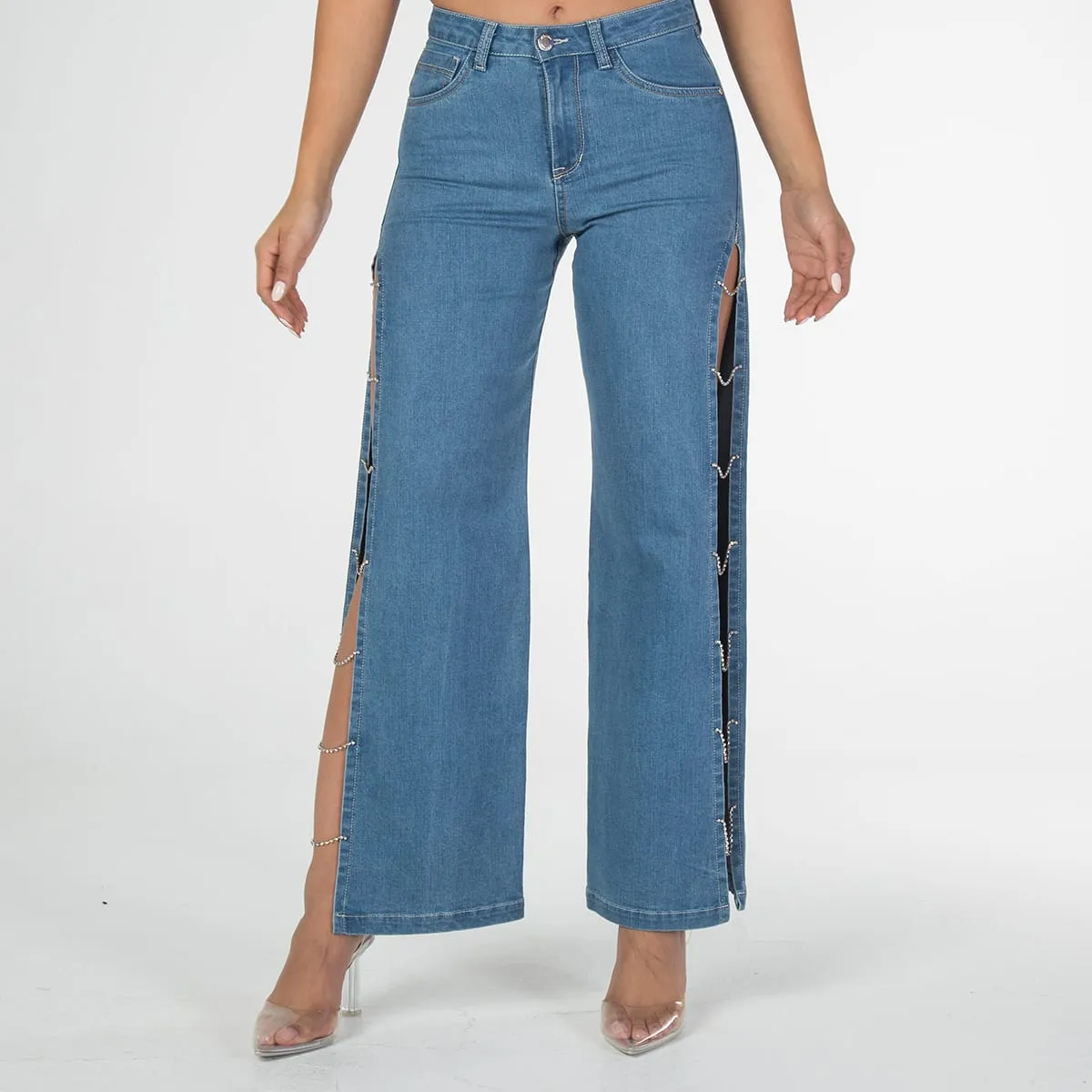 Jean Wide Leg Ribbon