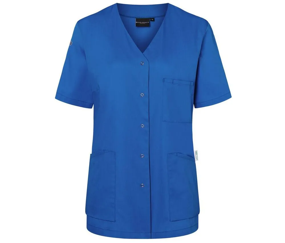 KARLOWSKY KYKS63  SUSTAINABLE LADIES' TUNIC WITH SHORT SLEEVES AND VNECK  AZUL ROYAL