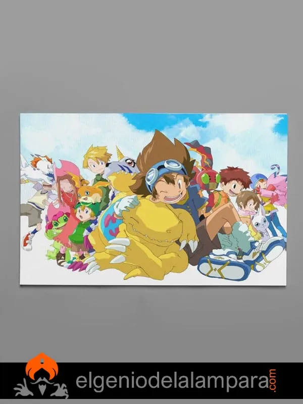 Lienzo Digimon amigos digitales