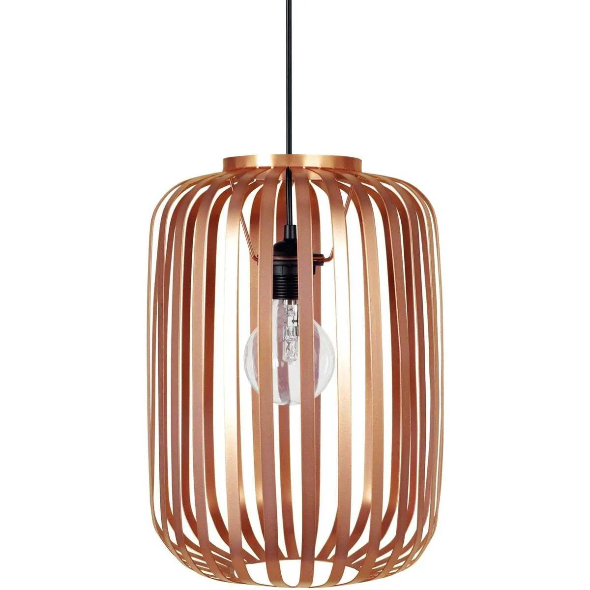 Lámpara colgante redondo metal cobre