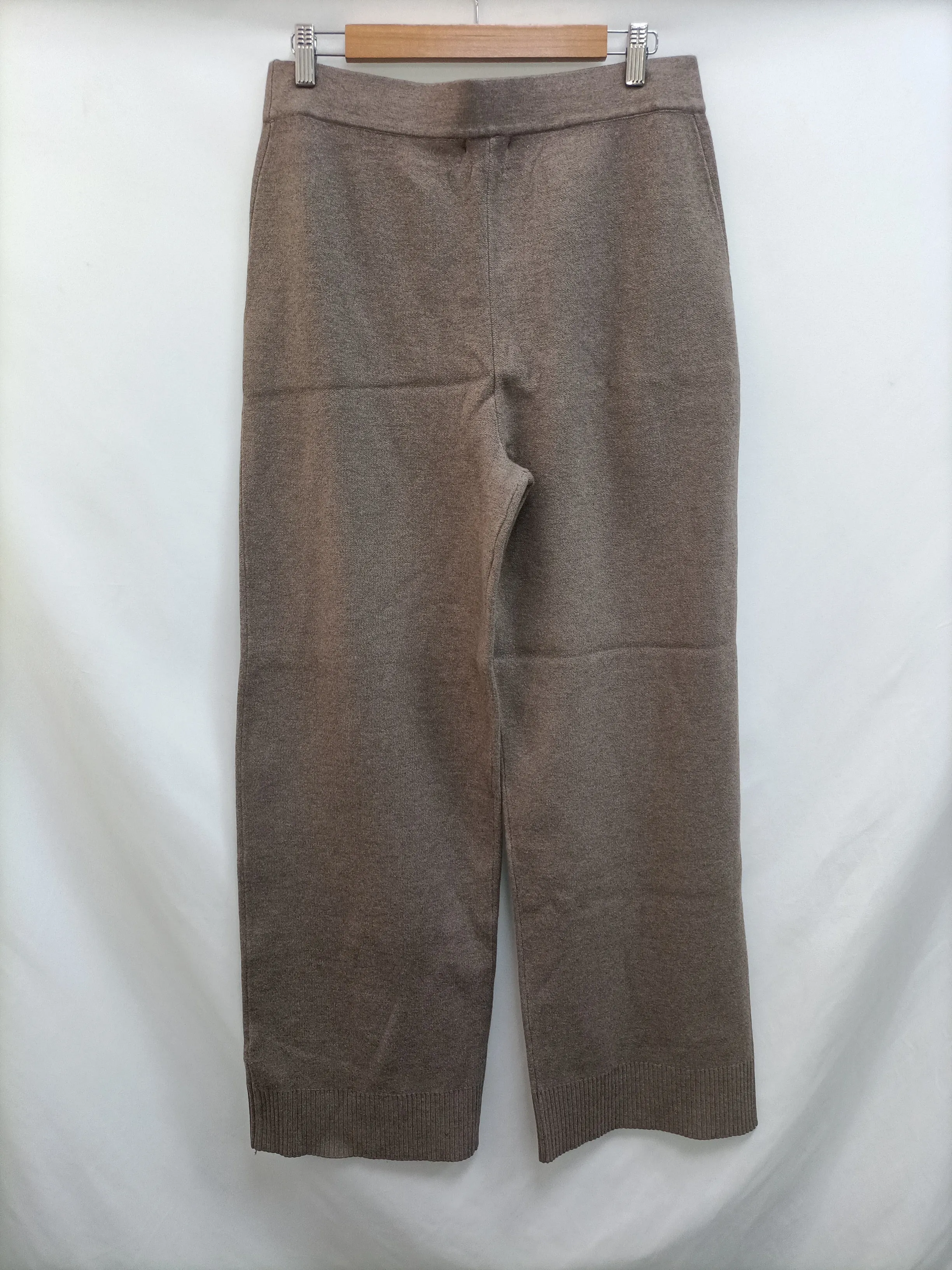 MASSIMO DUTTI. pantalón punto marrón T.l