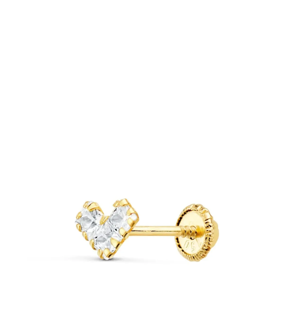 Pendiente suelto Corazón Oro Amarillo 18K