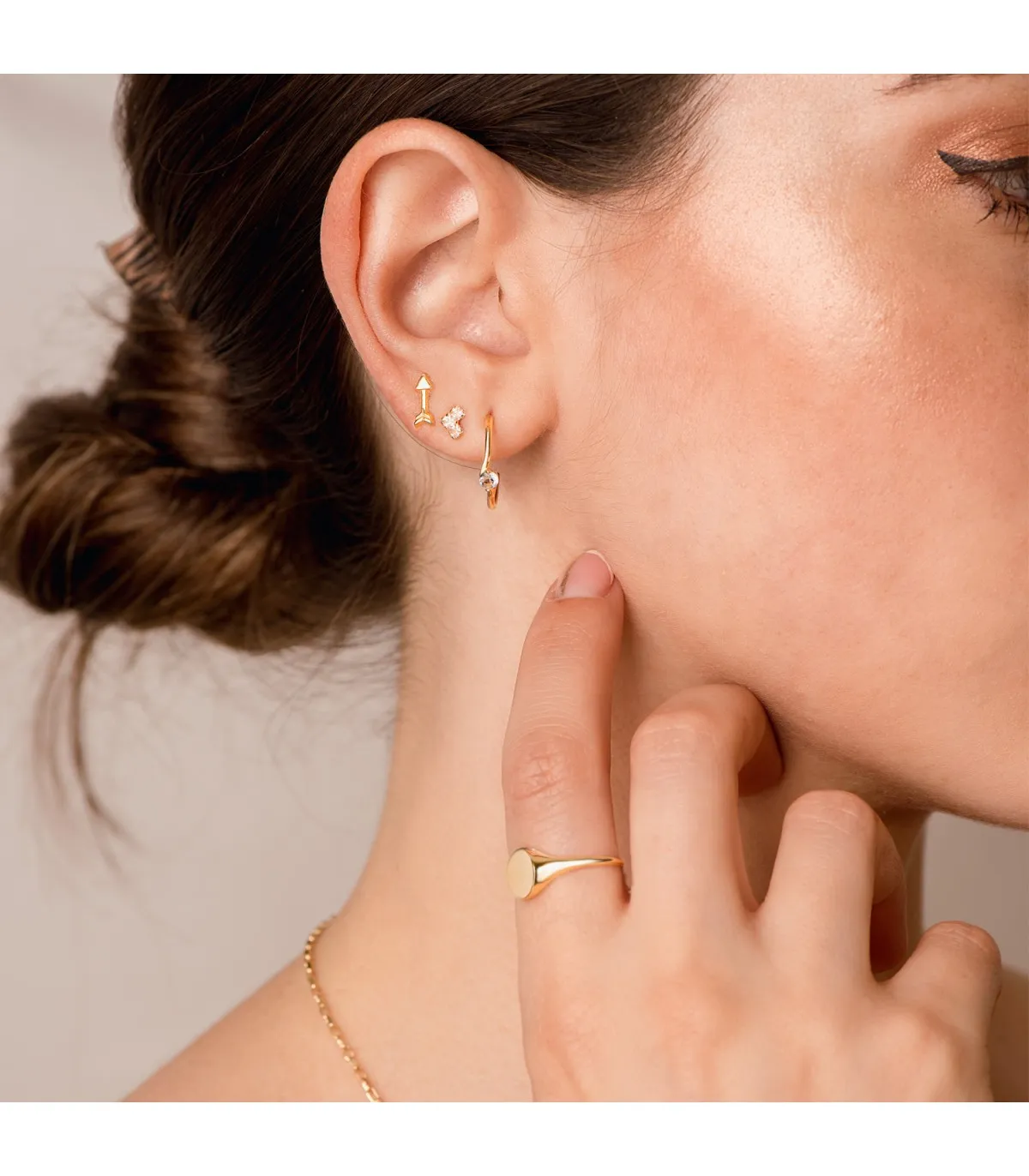 Pendiente suelto Corazón Oro Amarillo 18K