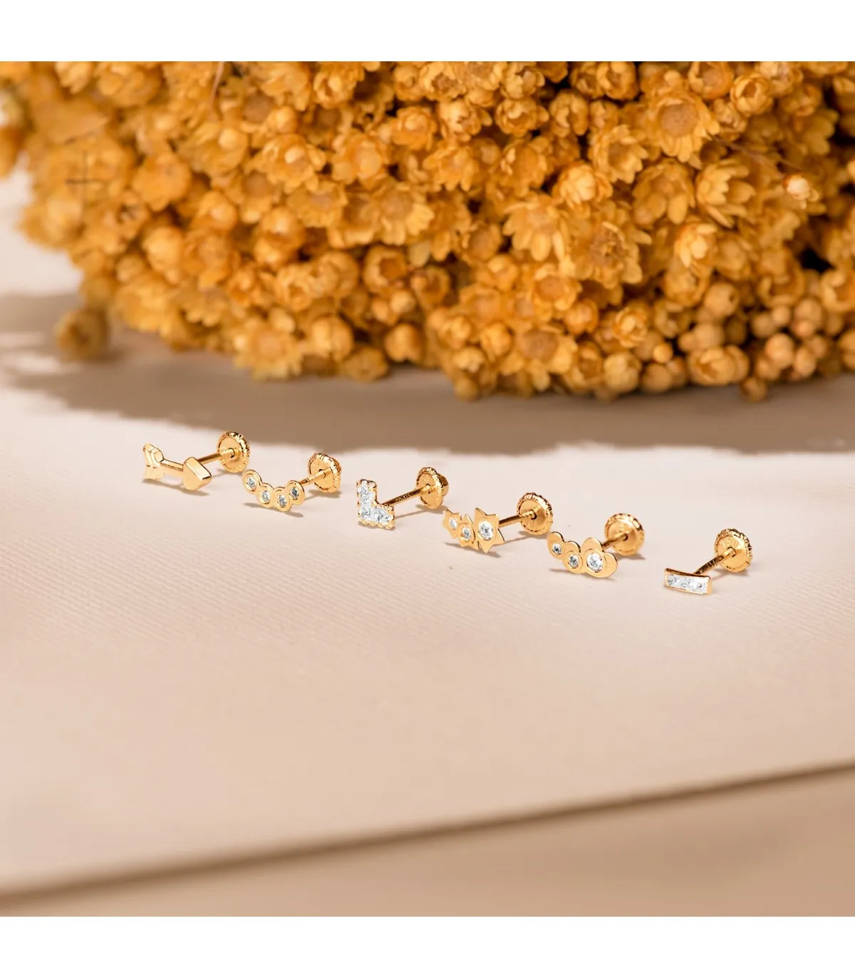 Pendiente suelto Corazón Oro Amarillo 18K