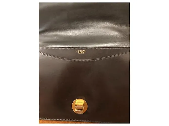 Ring Anillo Hermès Marrón oscuro 