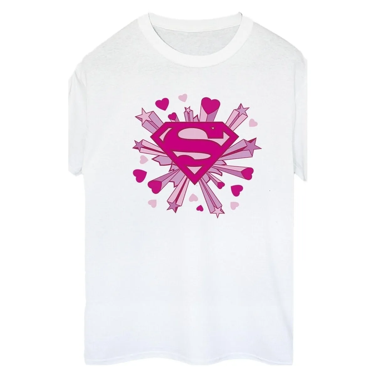 Superman Pink Hearts And Stars Logo